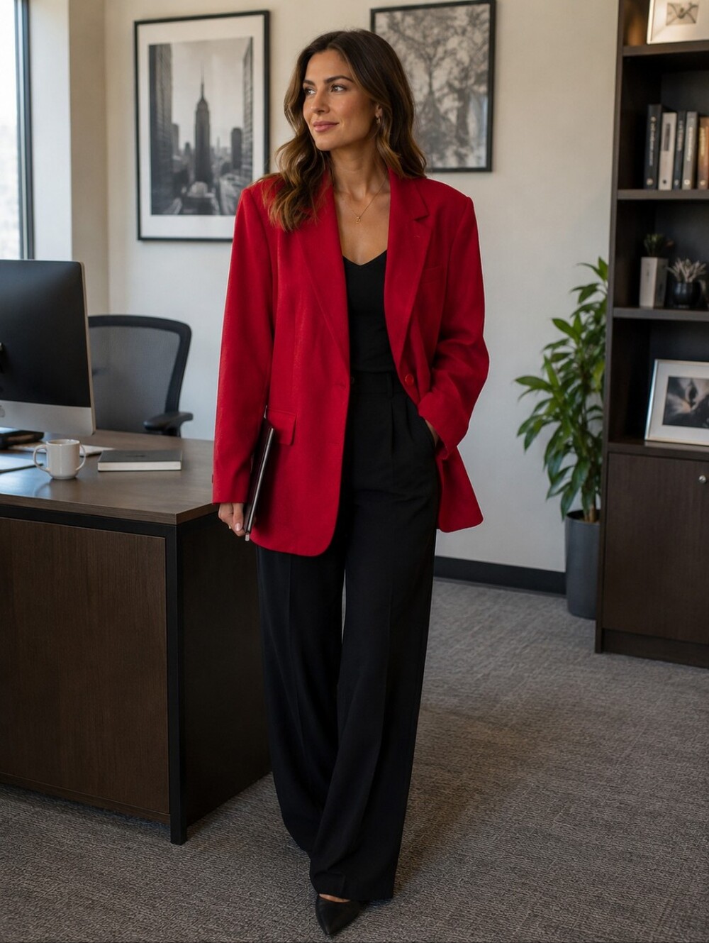 Pendleton,  vintage red wool blazer.